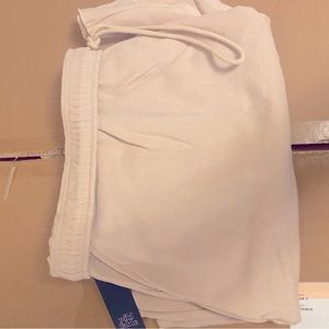 Light taupe drawstring shorts